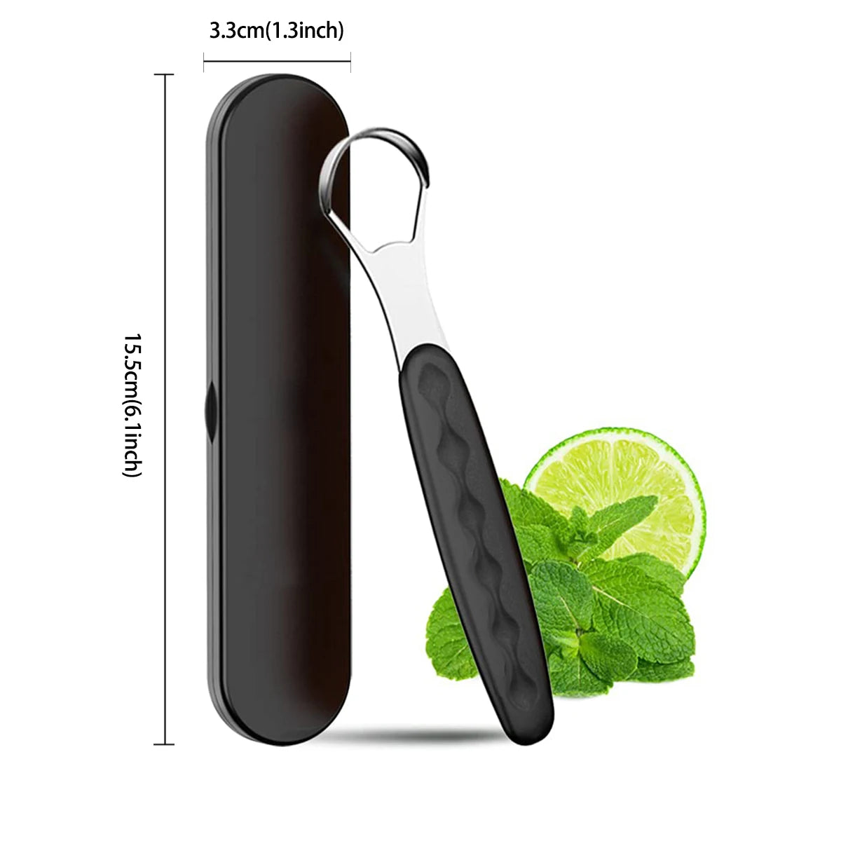 Portable Case Stainless Steel Tongue Cleaner Color Tongue Scraper Bad Breath Mouth Cleaner Board Dentisty Oral Hygiene Care